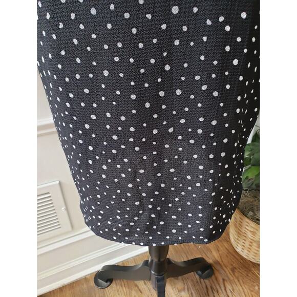 Miss U Women's Black Ruffle Polyester V-Neck Long Sleeve Knee Length Dress Small - Picture 4 of 12